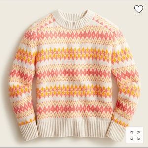 CASHMERE FAIR ISLE CREWNECK SWEATER small NWT